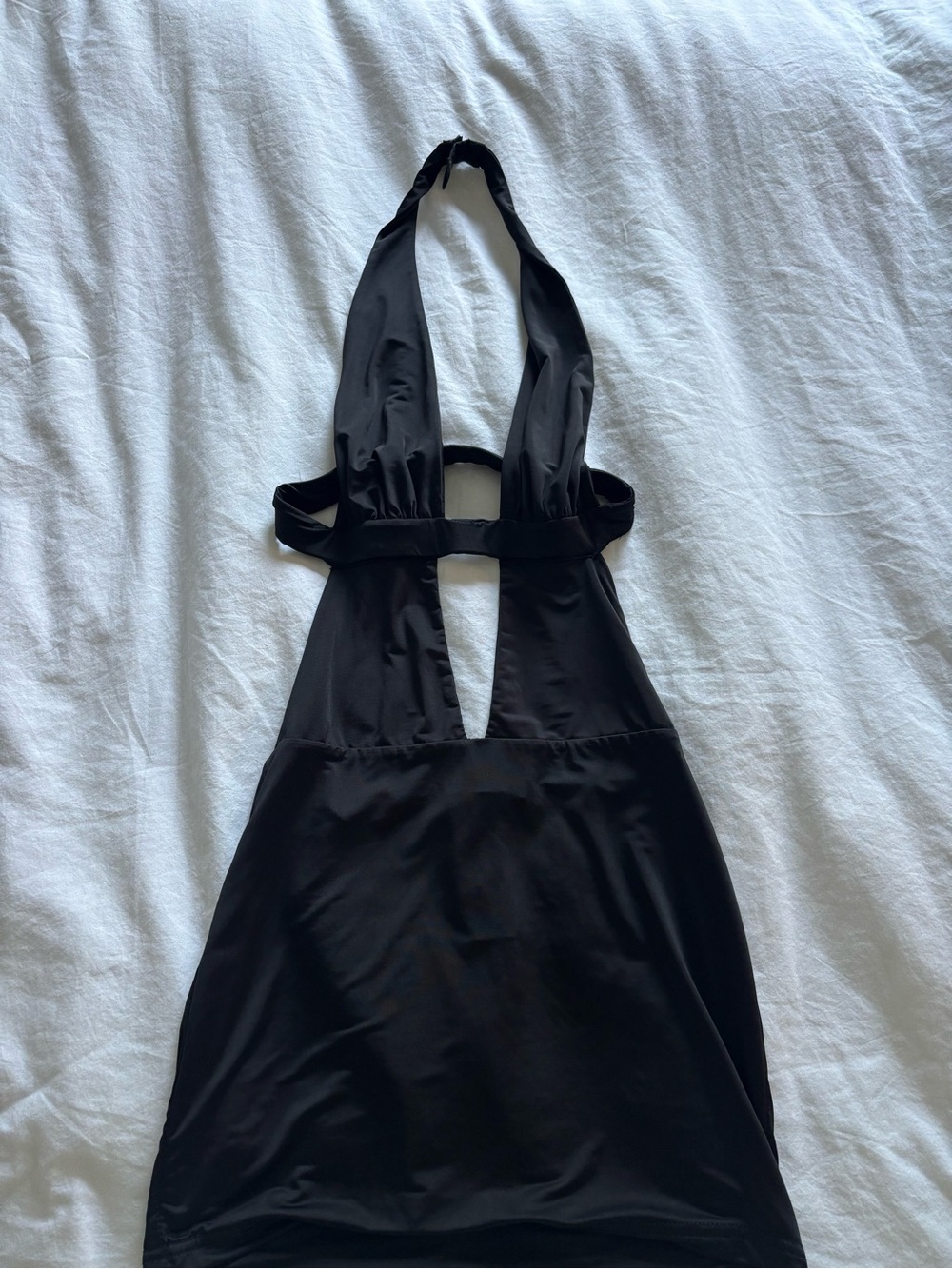 Edikted Black Halter Mini Dress